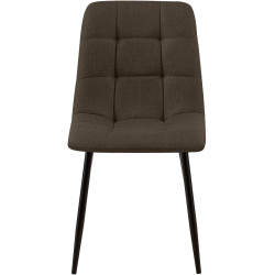 Cadeira de jantar Tilde em tecido castanho
