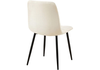 Tilde Silla de Comedor de Tela Crema