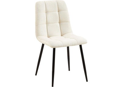 Tilde Silla de Comedor de Tela Crema