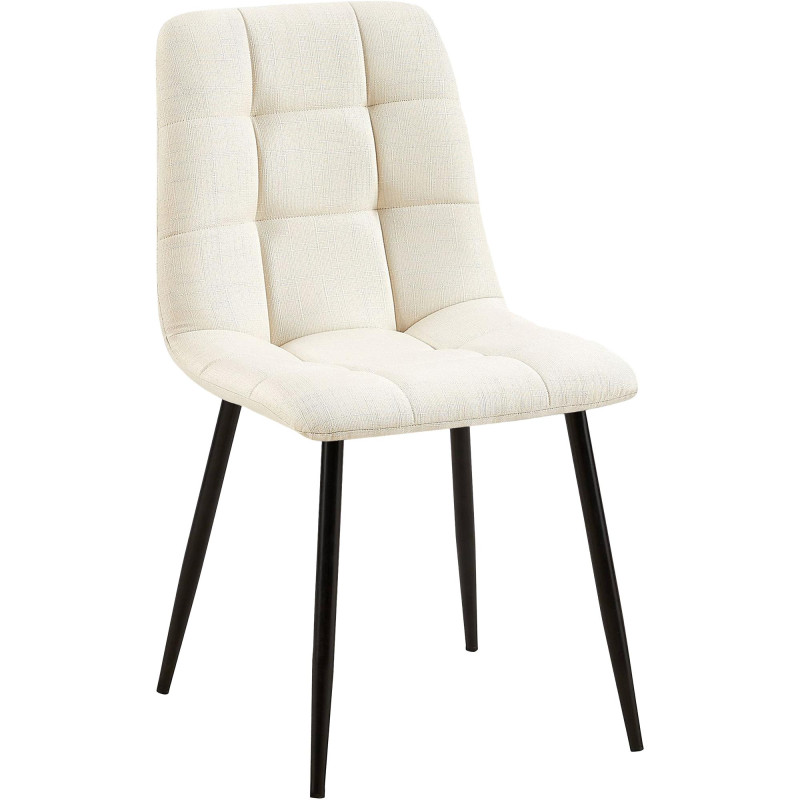 Tilde Silla de Comedor de Tela Crema