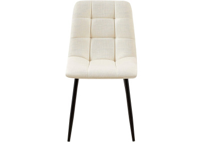 Chaise de salle à manger Tilde en tissu crème