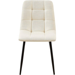 Tilde Silla de Comedor de Tela Crema
