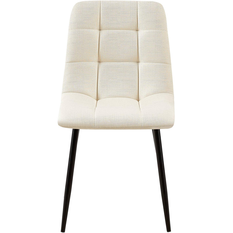 Tilde Silla de Comedor de Tela Crema