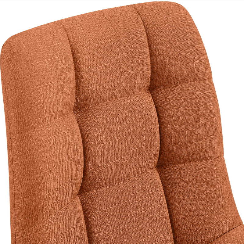 Sedia da pranzo Tilde in tessuto arancione