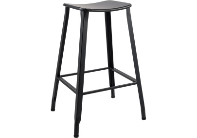 Tabouret de bar noir pivoine