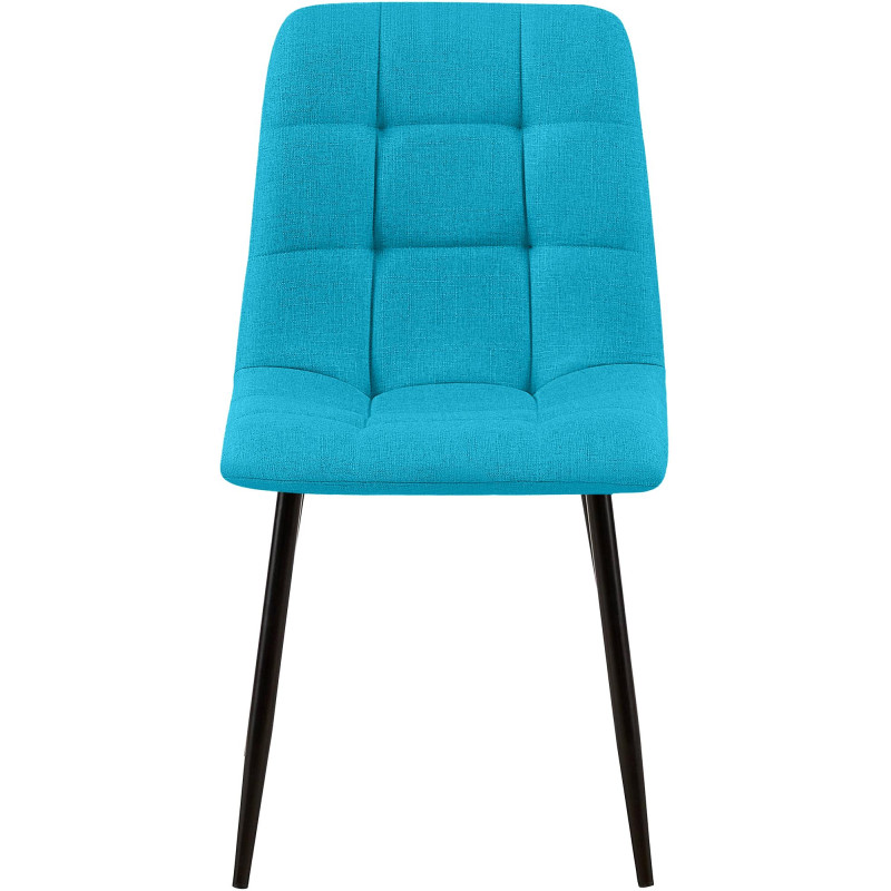 Sedia da pranzo Tilde, tessuto turchese
