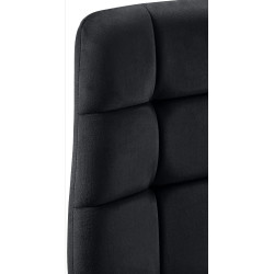 Tilde Silla de comedor, terciopelo, negro