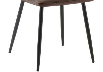 Chaise de salle à manger Tilde, velours marron