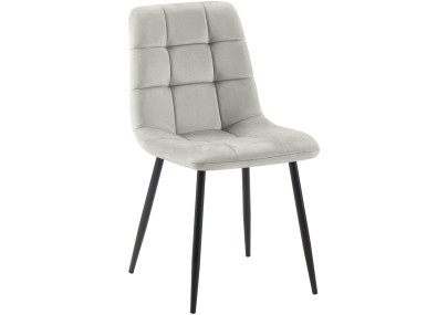 Chaise de salle à manger Tilde, velours gris