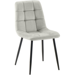 Tilde Silla de comedor, terciopelo gris