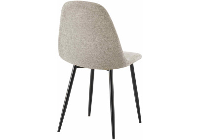 Sedia da pranzo Napier, tessuto color crema