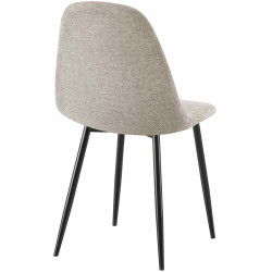 Napier Silla de comedor, tela crema