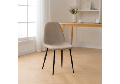 Chaise de salle à manger Napier, tissu crème