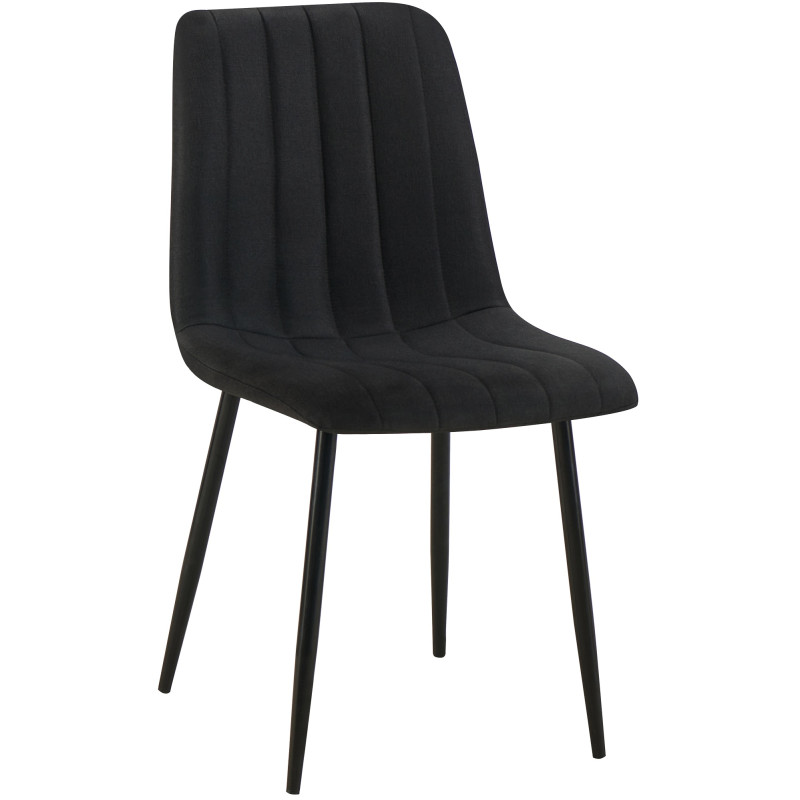 Chaise Dijon, tissu noir