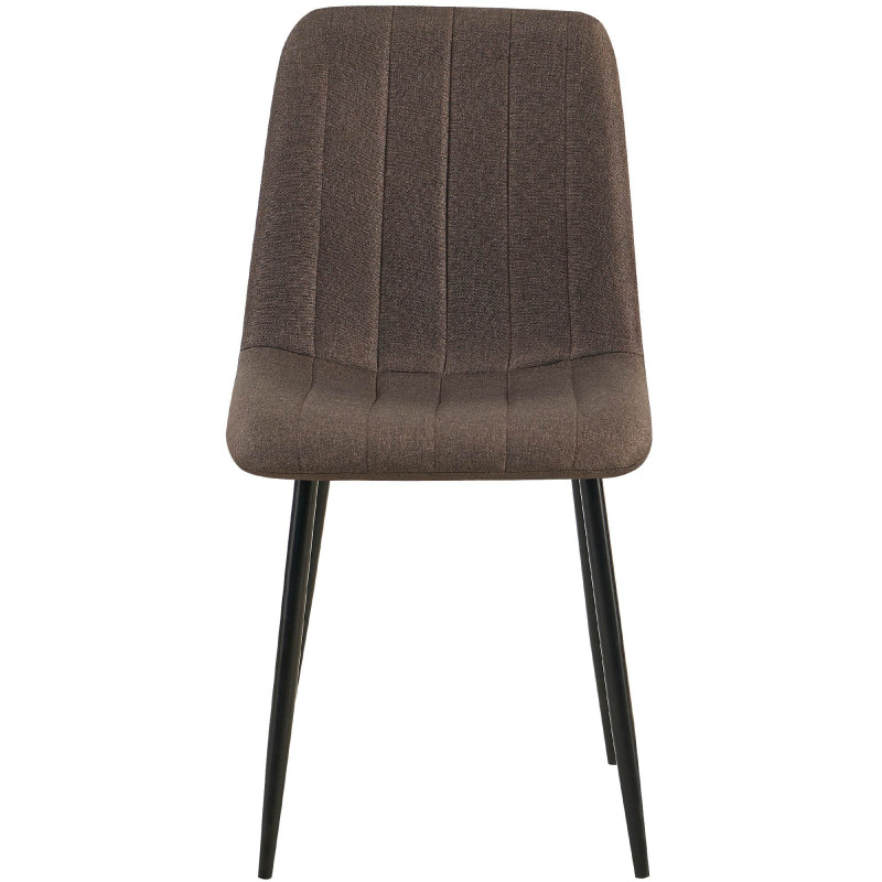 Sedia Dijon, tessuto marrone