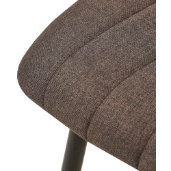 Chaise Dijon, tissu marron