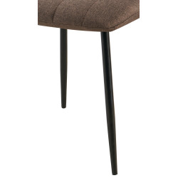 Sedia Dijon, tessuto marrone