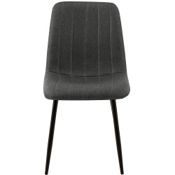 Sedia Dijon, tessuto grigio scuro