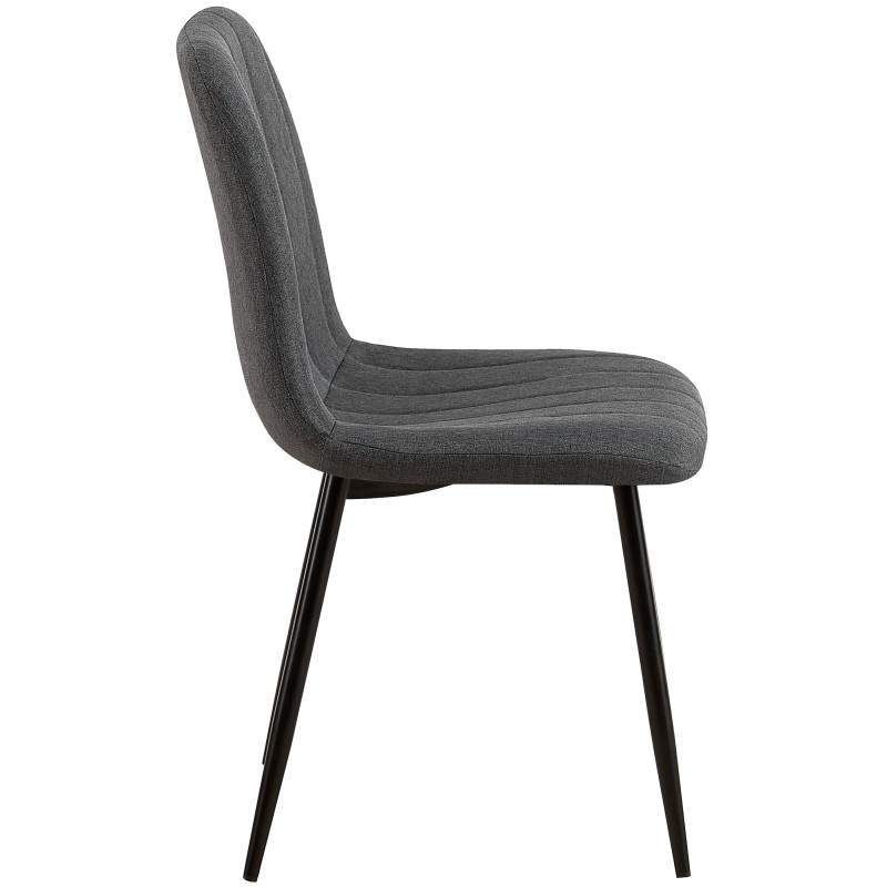 Sedia Dijon, tessuto grigio scuro