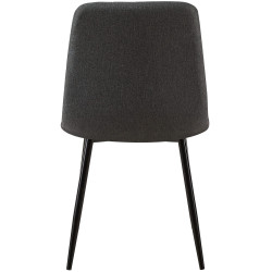 Chaise Dijon, tissu gris foncé