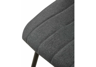 Chaise Dijon, tissu gris foncé