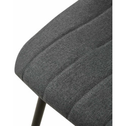 Chaise Dijon, tissu gris foncé