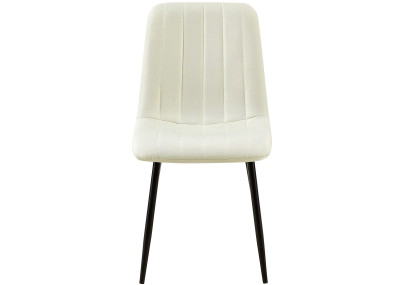 Chaise Dijon, tissu crème