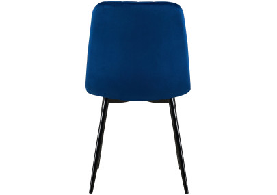 Fauteuil Dijon, velours, bleu