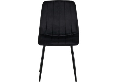 Fauteuil Dijon, velours noir