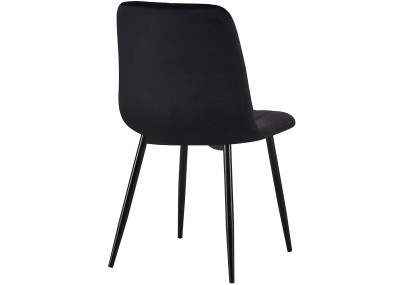 Poltrona Dijon, velluto nero