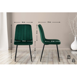 Fauteuil Dijon, velours vert