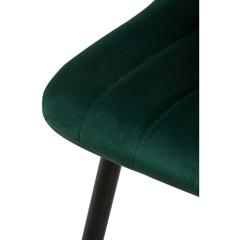 Fauteuil Dijon, velours vert