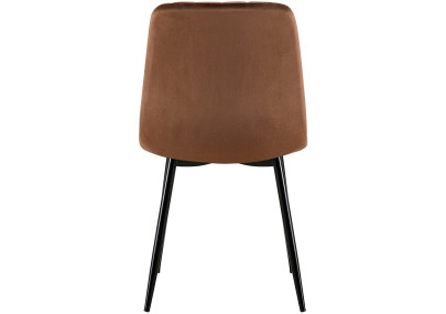 Fauteuil Dijon, velours, marron