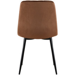 Fauteuil Dijon, velours, marron