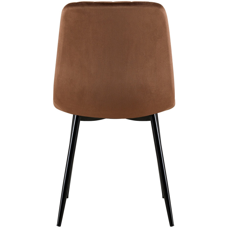 Fauteuil Dijon, velours, marron