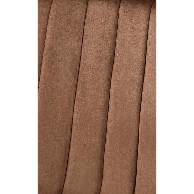 Fauteuil Dijon, velours, marron