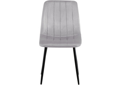 Fauteuil Dijon, velours, gris
