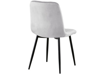 Fauteuil Dijon, velours, gris