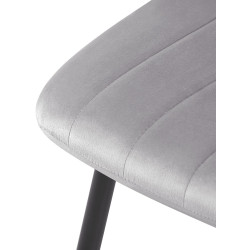Fauteuil Dijon, velours, gris