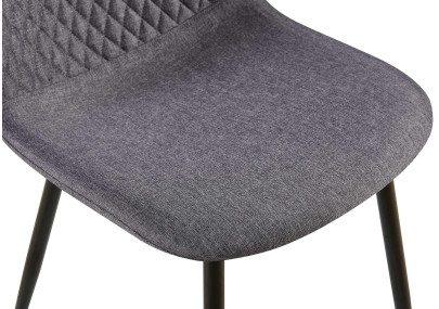Chaise Giverny, tissu gris foncé