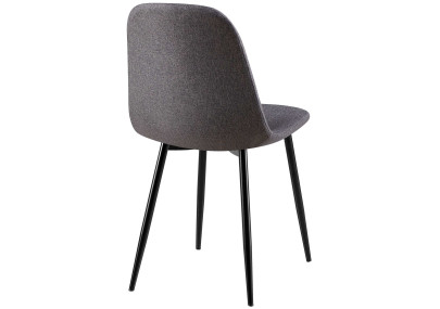 Chaise Giverny, tissu gris foncé