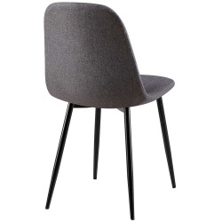 Sedia Giverny, tessuto grigio scuro