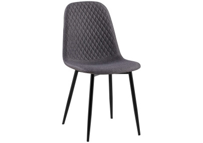 Chaise Giverny, tissu gris foncé