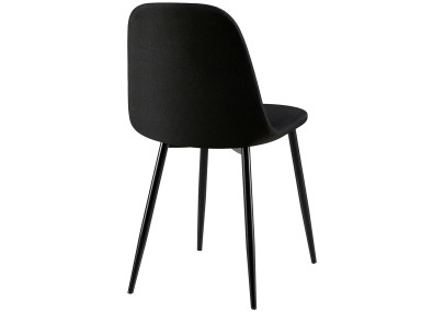 Chaise Giverny, tissu noir