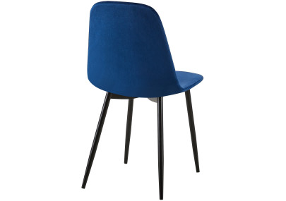 Fauteuil Giverny, velours, bleu