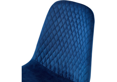 Fauteuil Giverny, velours, bleu
