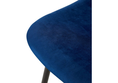 Fauteuil Giverny, velours, bleu