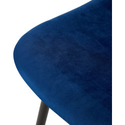 Fauteuil Giverny, velours, bleu