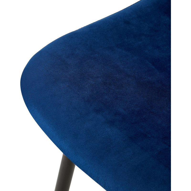 Fauteuil Giverny, velours, bleu