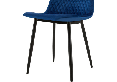 Fauteuil Giverny, velours, bleu